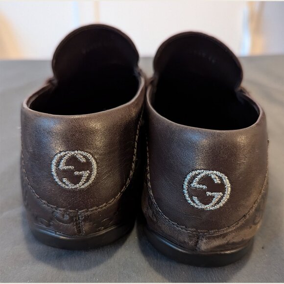 GUCCI - Embossed Guccissima leather loafers - Sz 11 - Picture 11 of 13